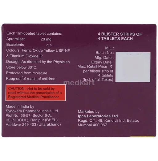 apraize 20mg tablet 4's